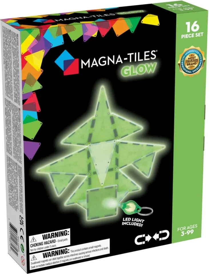 MAGNA-TILES magnetická svítící stavebnice 16 dílků