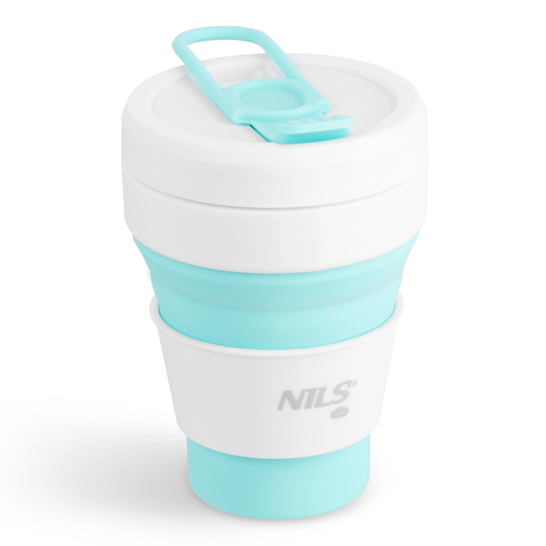 Skládací silikonový hrnek NILS Camp 355 ml mátový