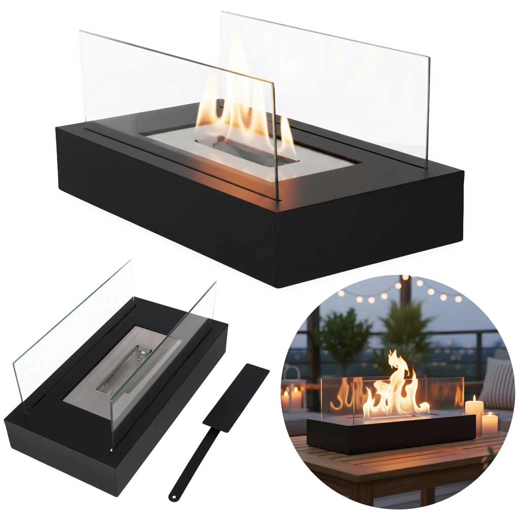Stolní bezkouřový bioethanolový krb, obdélníkový