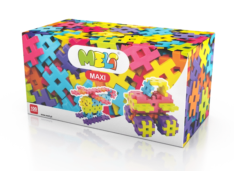 Barevné stavebnice MELI MAXI 100 dílků
