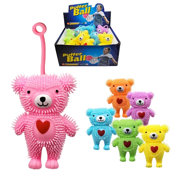 Mačkací medvídek se srdíčkem se světlem