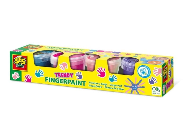 SES Creative prstové barvy – sada 4 módních barev (4×110 ml)