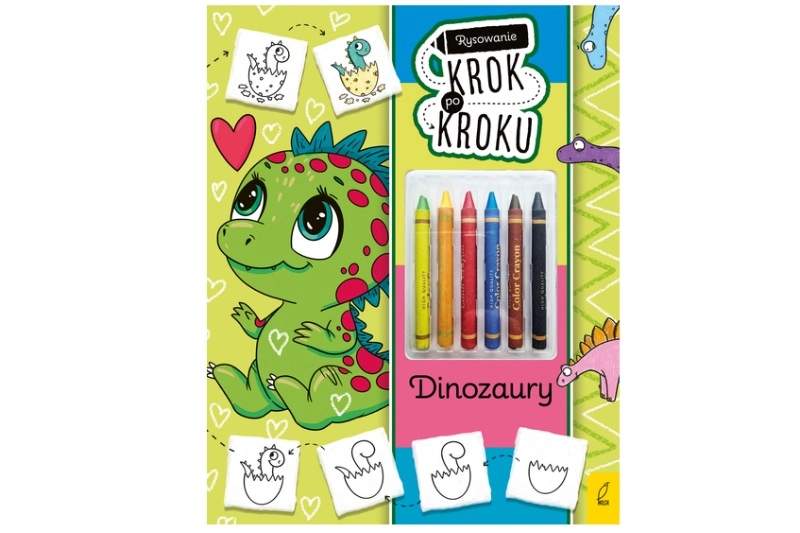 Dinozaury – rýsování krok za krokem s pastelkami