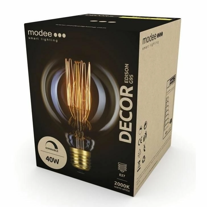 Modee Smart dekorativní žárovka Edison G95 E27 extra teplá bílá 40 W