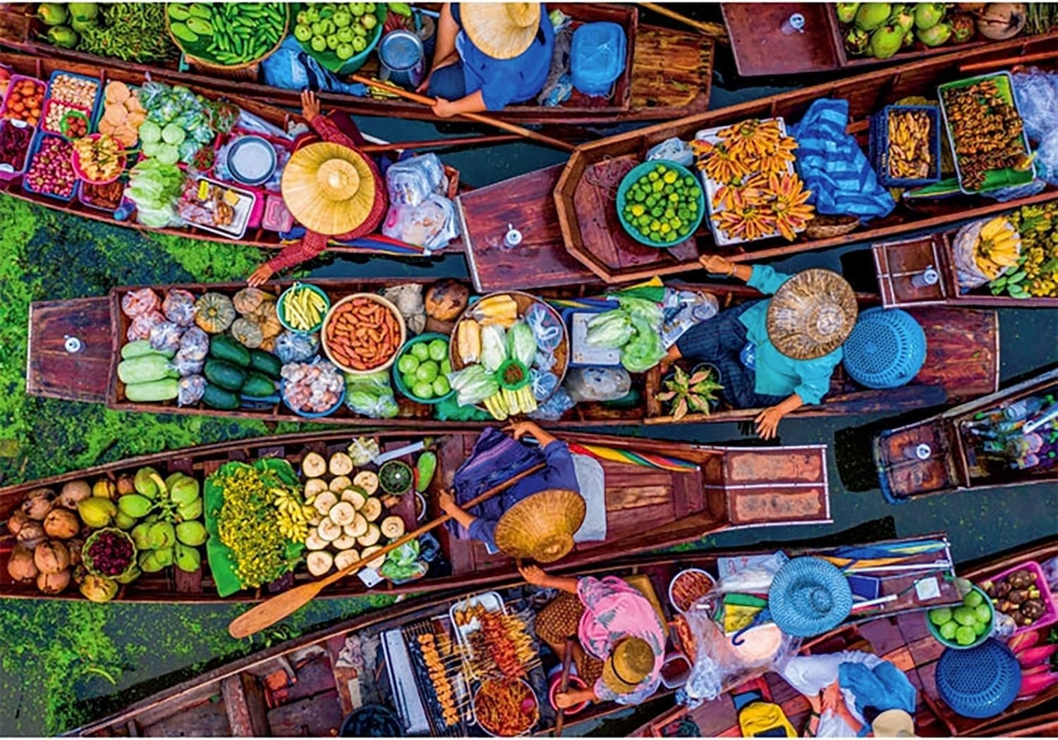 Puzzle thajský plovoucí trh 1000 dílků CLEMENTONI