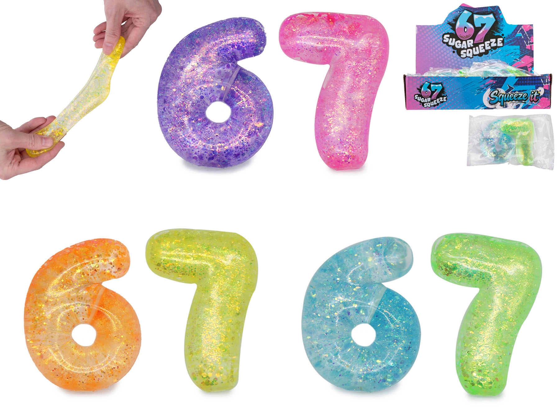 Six Seven strečová čísla Sugar – sada 2 ks