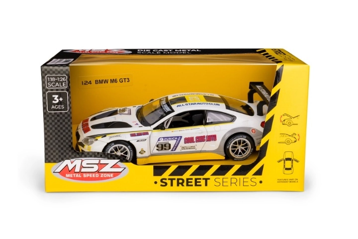 MSZ BMW M6 GT3 závodní model auta 1:24 bílý