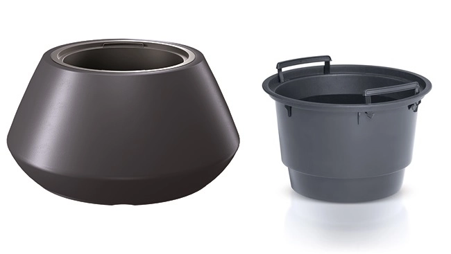 Prosperplast Květináč s vkladem HEOS 58,2 cm antracit