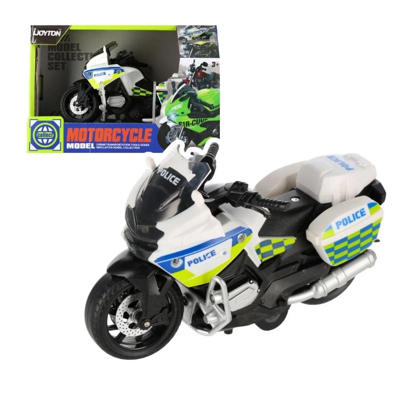 Policejní motorka s funkcí setrvačníku se světly a zvuky