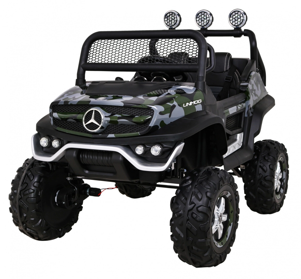 Levně RKToys elektrické autíčko Mercedes Benz Unimog maskovaná lakovaná