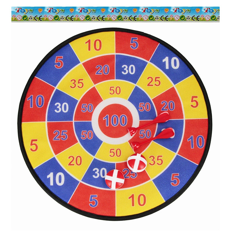 Dětský suchý zip terč se šipkami a míčky 32 cm