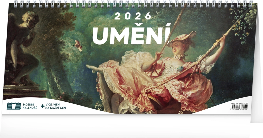 Stolní kalendář Umění 2026 – 14denní