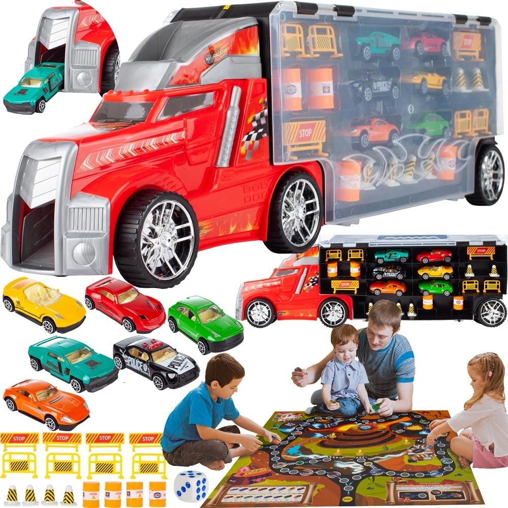 Nákladní auto s autíčky, 23dílná sada