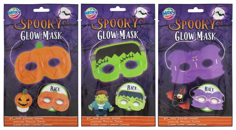 Svítící LED halloweenová maska s blikáním