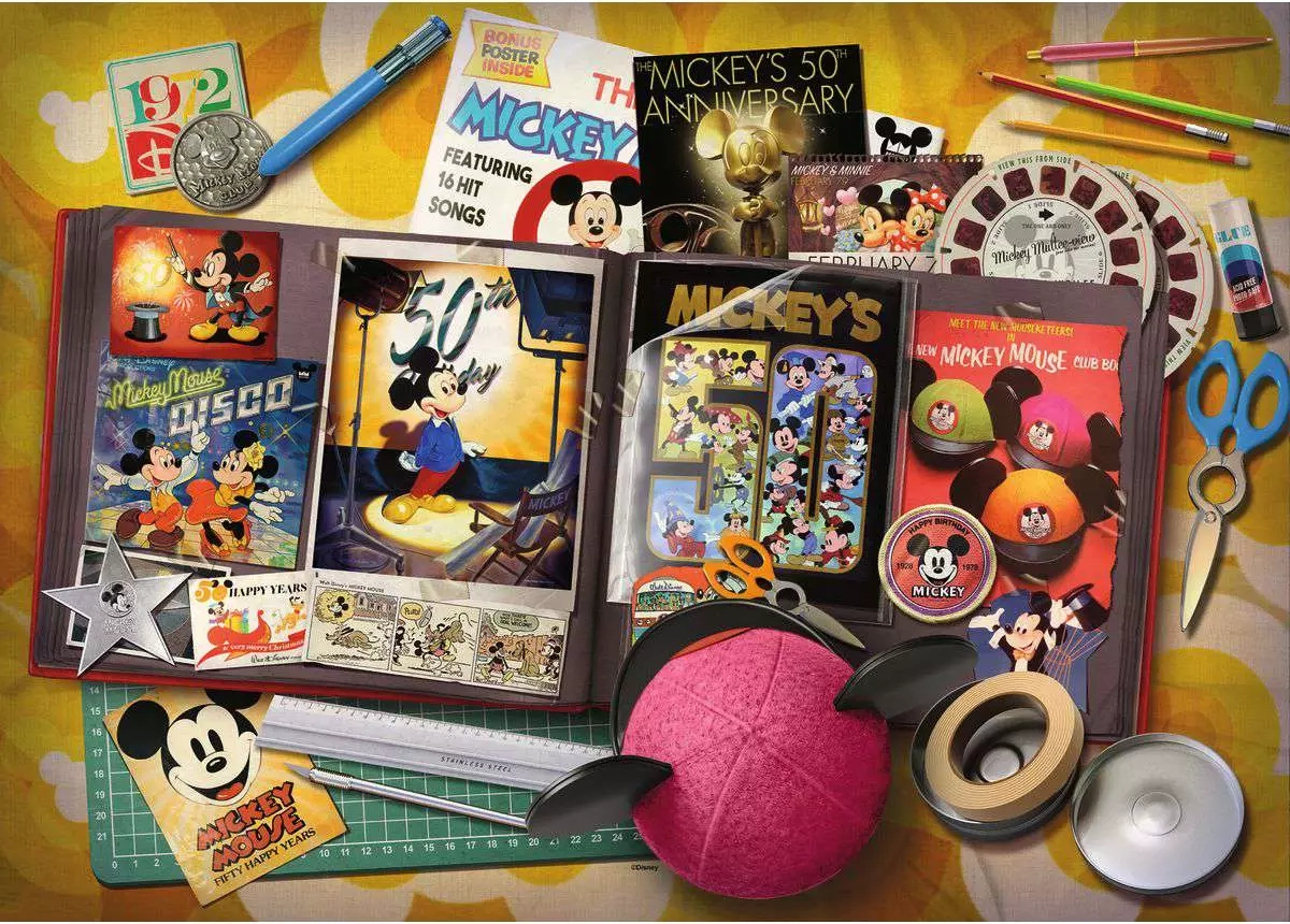 RAVENSBURGER Disney 1970 Mickeyho výročí 1000 dílků