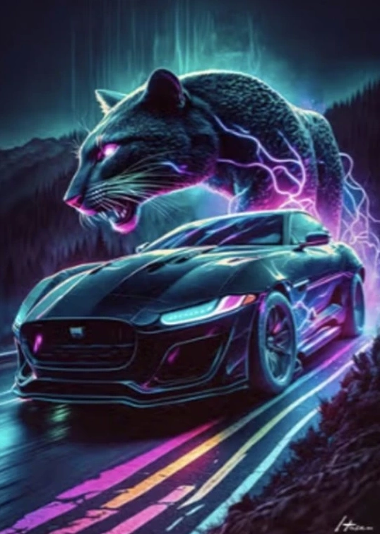 diamantové malování magický panter 30 × 40 cm