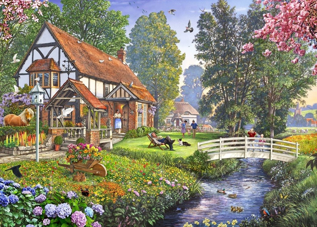 Puzzle Poklidná neděle 500 dílků BLUEBIRD