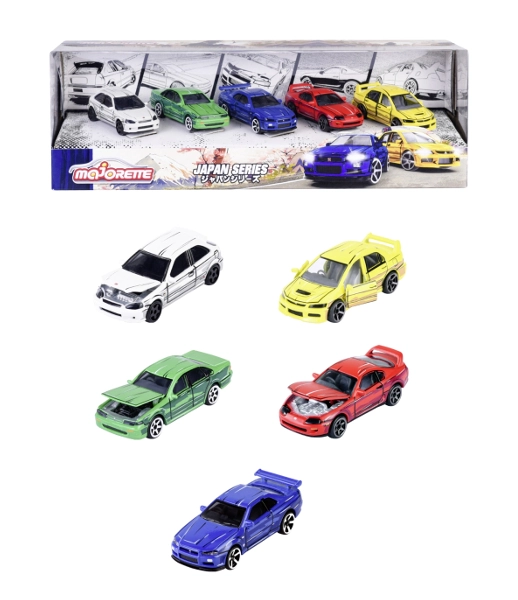 Majorette Japan Series – sada 5 kovových autíček 1:64