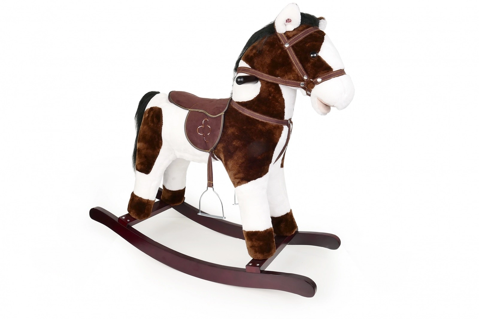 Houpací kůň hnědo-bílý
