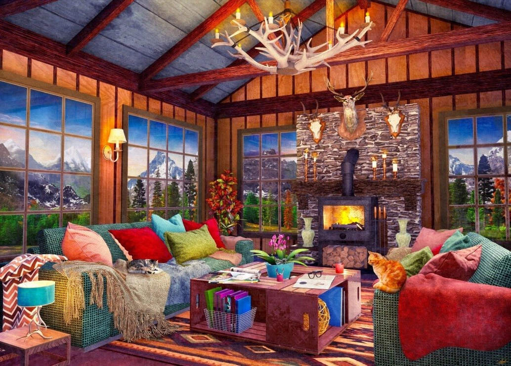 Puzzle Prázdninová chata 500 dílků BLUEBIRD