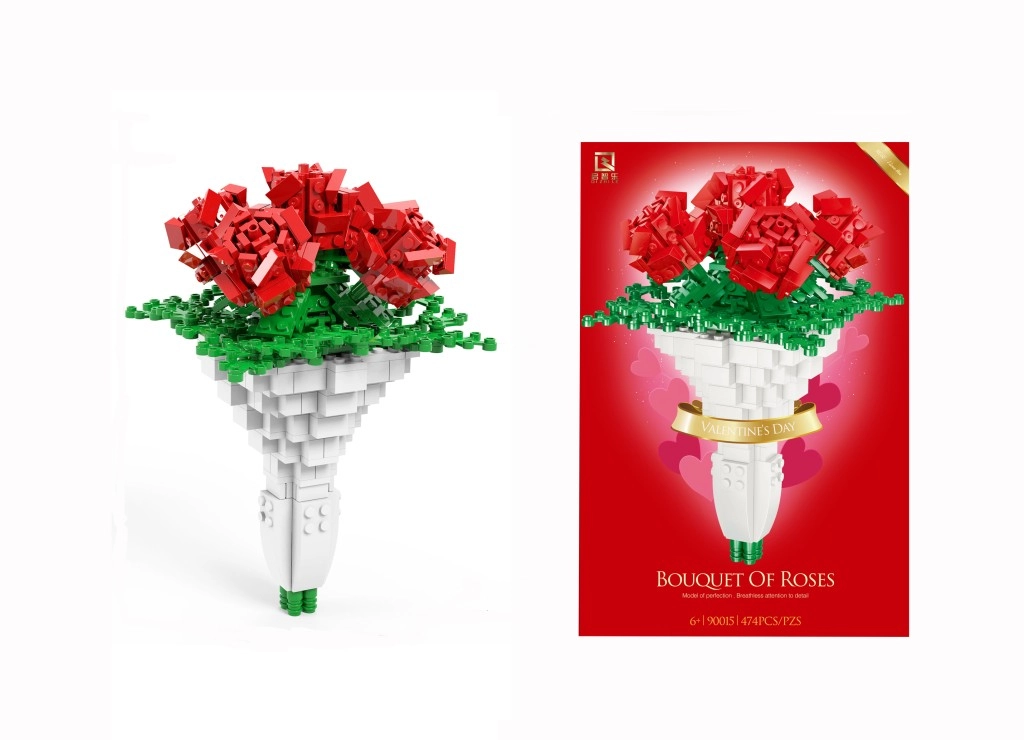 Stavebnice kytice růží – 474 dílků