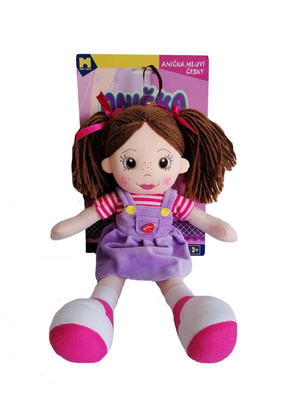 Levně Mac Toys Panenka Anička zpívá 35 cm Fialová