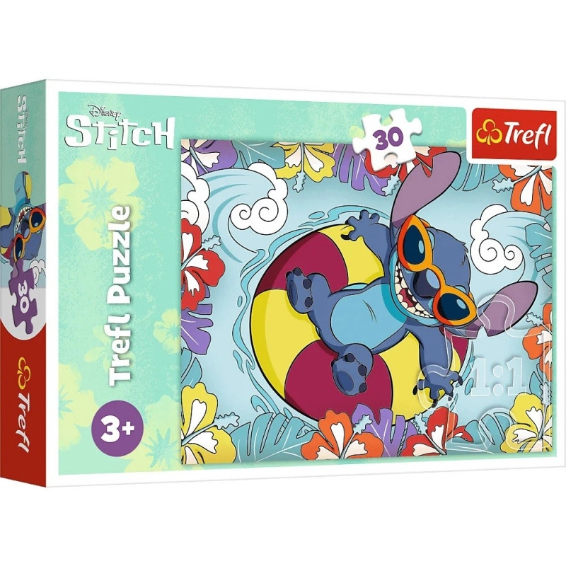 Levně TREFL Lilo&Stitch Na prázdninách 30 dílků