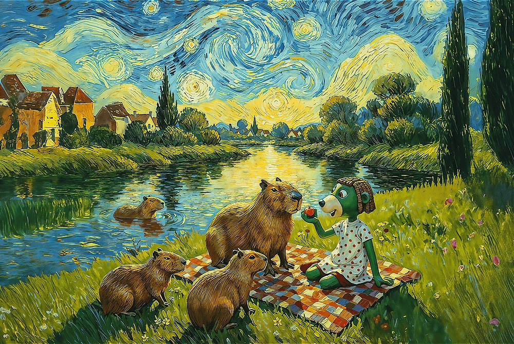 Trefl puzzle krmení kapybar – 100 dílků