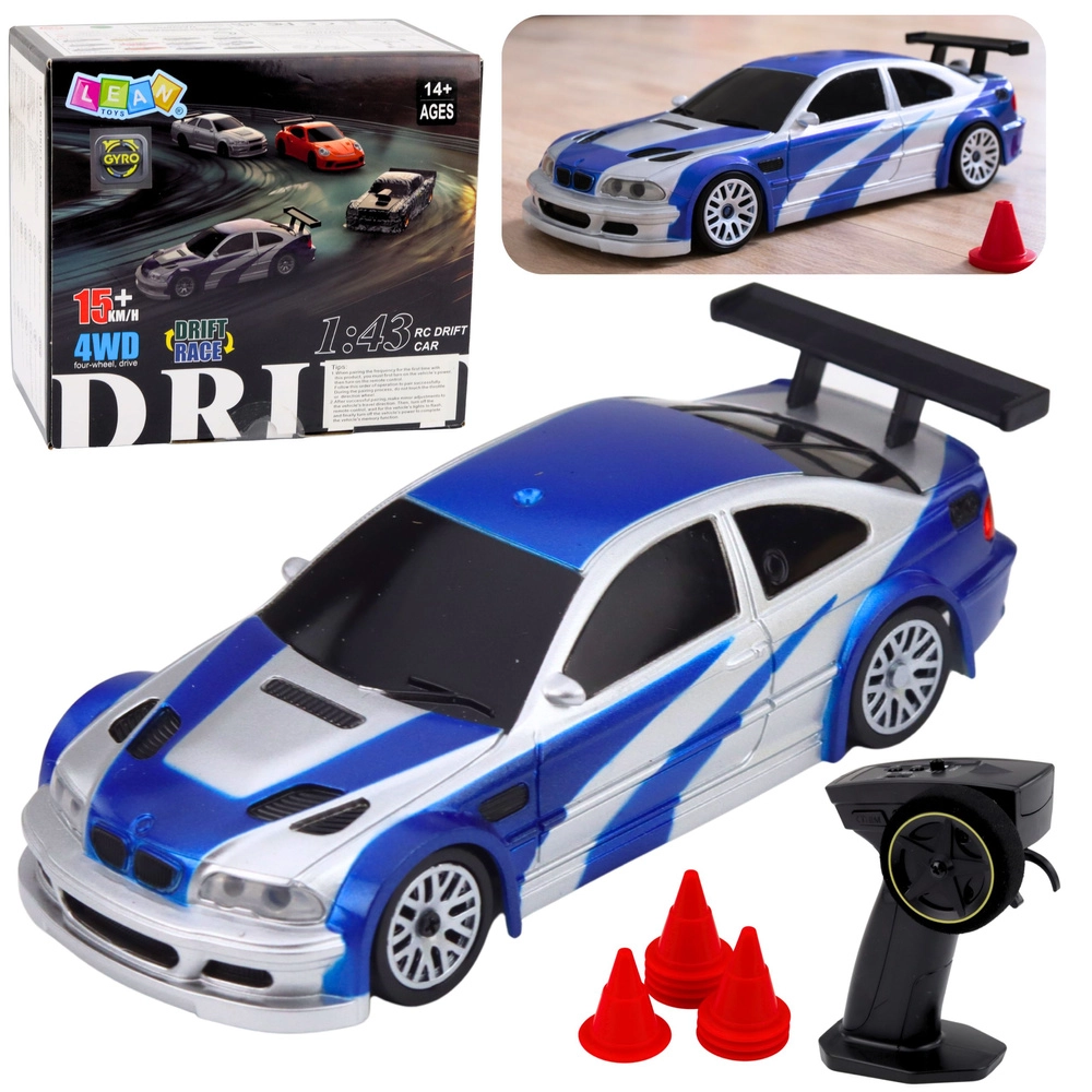 RC driftovací auto E46 4WD 1:43 s pachoľky