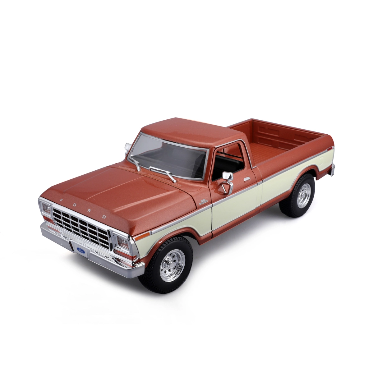 Levně Maisto 1979 Ford F150 Pick-up metal hnědá krémová 1:18