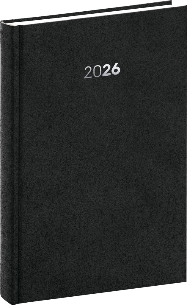 Denní diář NOTIQUE Balakon 2026, černý, 15 x 21 cm