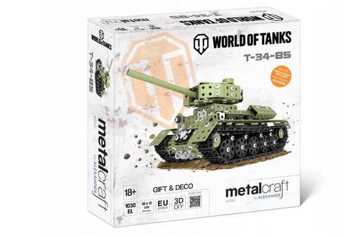 Metalcraft World of Tanks kovový model tanku T-34-85