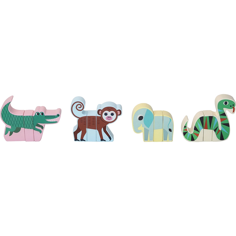 Vilac Dřevěné magnetické puzzle Zvířátka Jungle