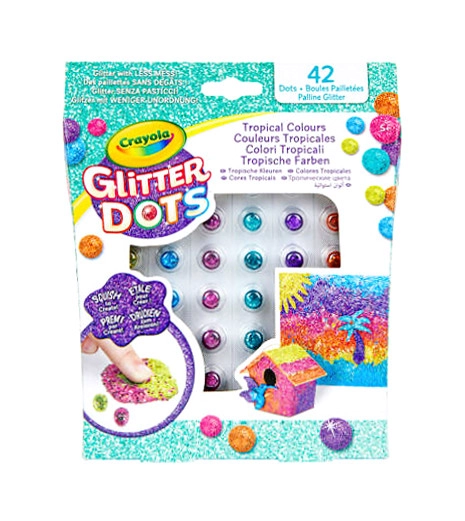 Levně Crayola Glitter Dots – třpytivé kuličky na kreativní tvoření