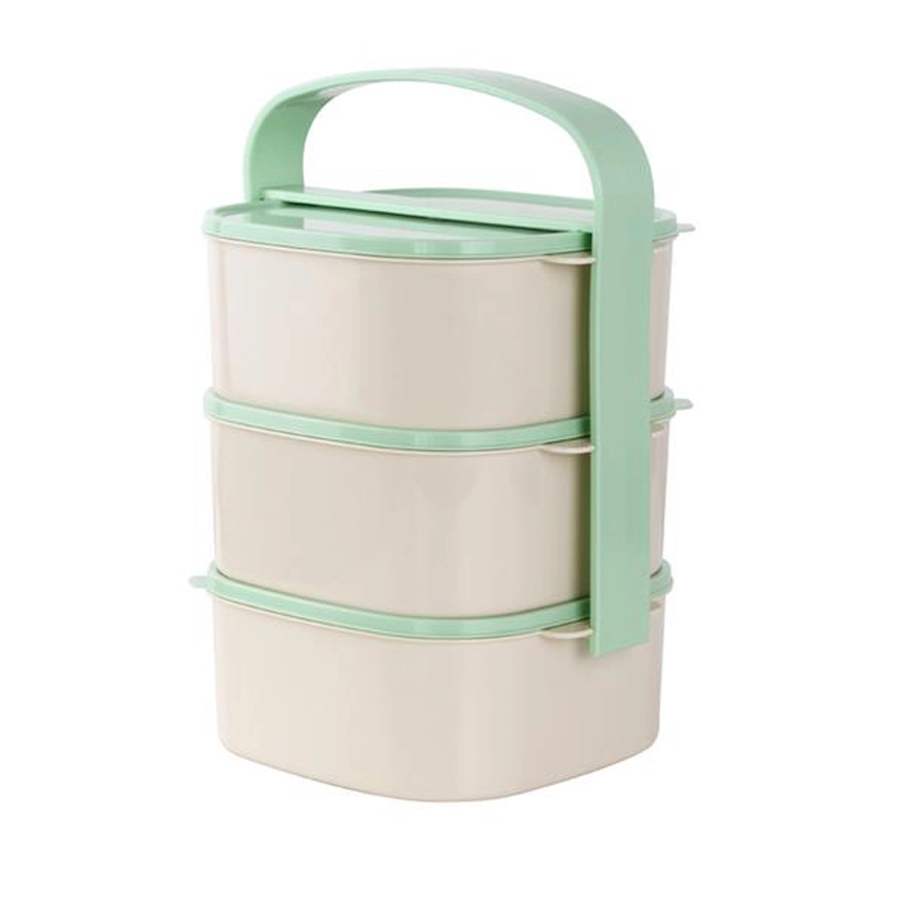 Plastový jídlonosič 3x1 l MIX barev víček