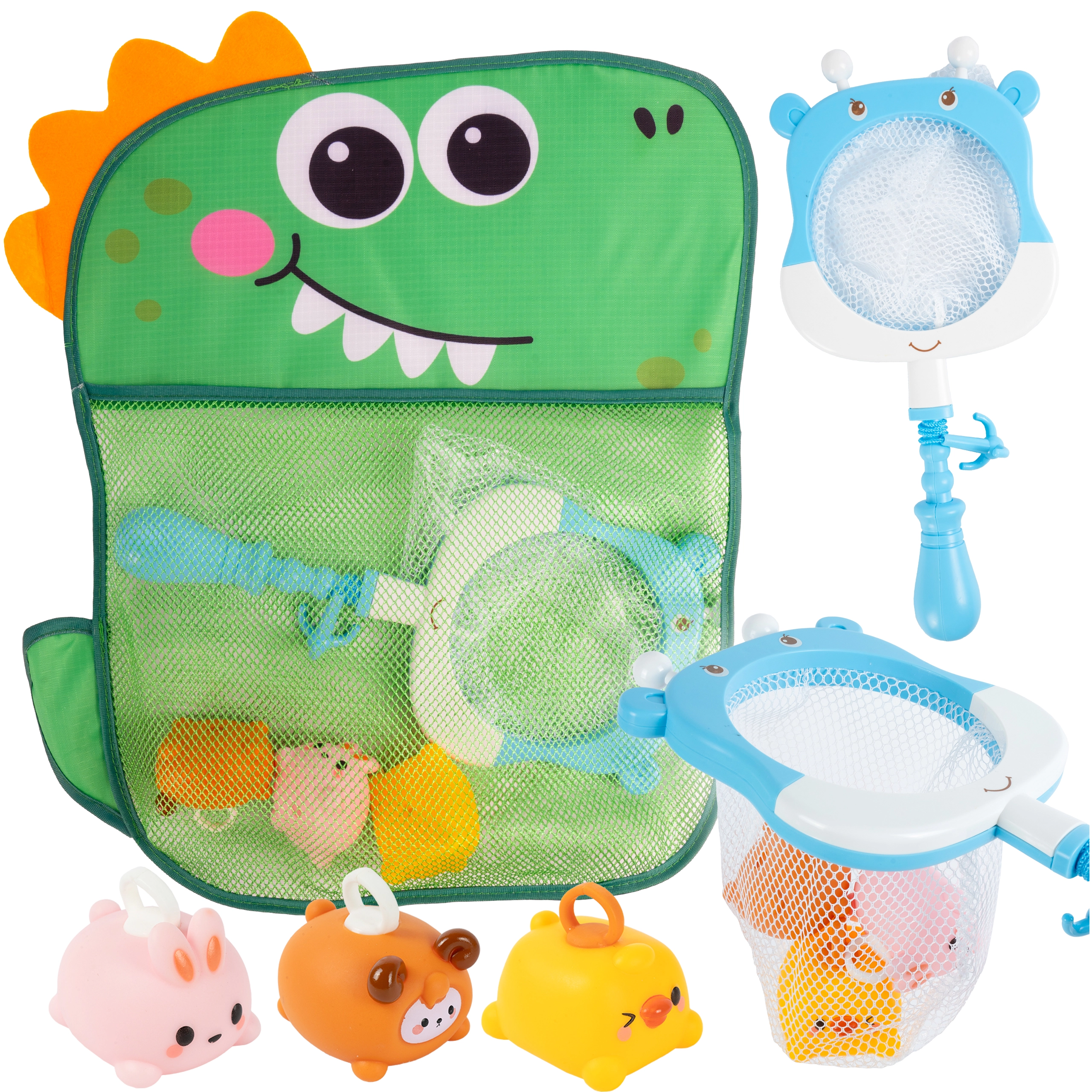 Hračky do vany s rybářským prutem a taškou krokodýl