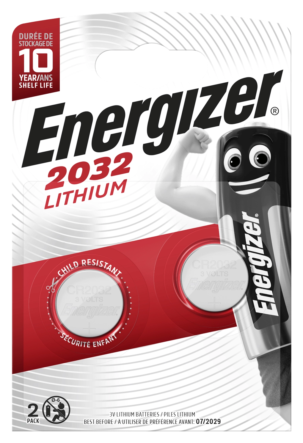Baterie Energizer CR2032 (knoflíková, lithiová)-3V
