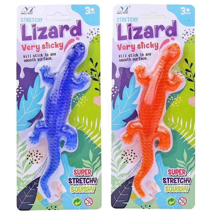 Lepkavá ještěrka – zábavná gumová hračka pro děti