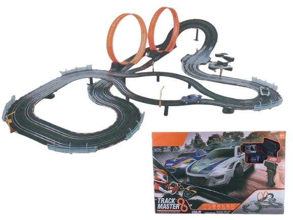 Závodní autodráha se dvěma smyčkami