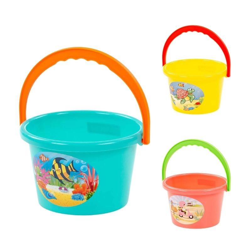 Plastové dětské kyblíky – střední velikost, mix barev