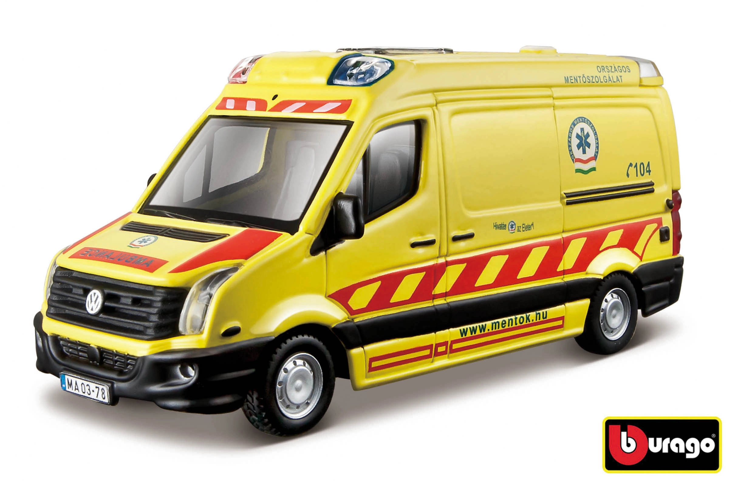 Levně Bburago záchranná sanitka Volkswagen Crafter 1:50