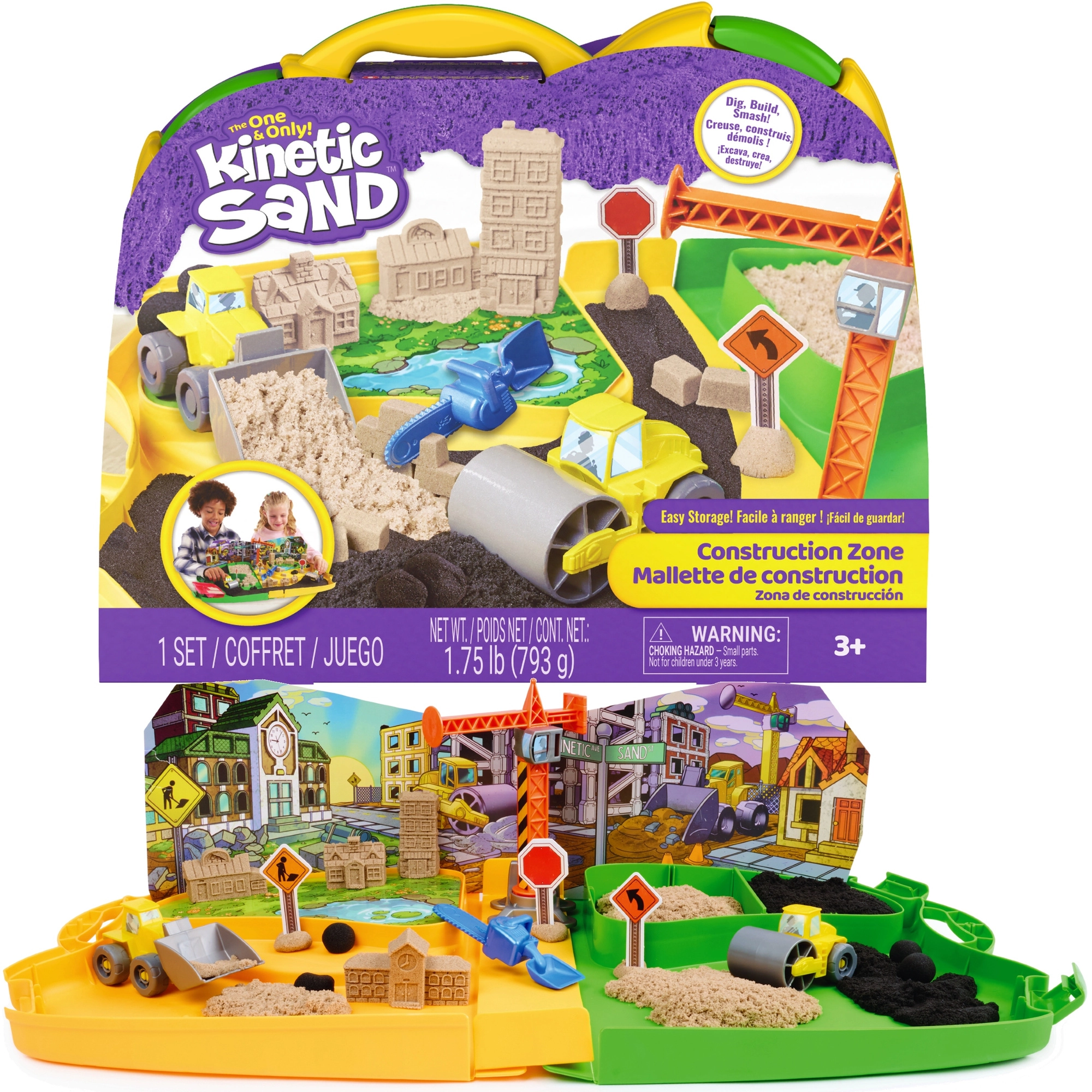 Kinetic Sand staveniště – kinetický písek 793 g a příslušenství