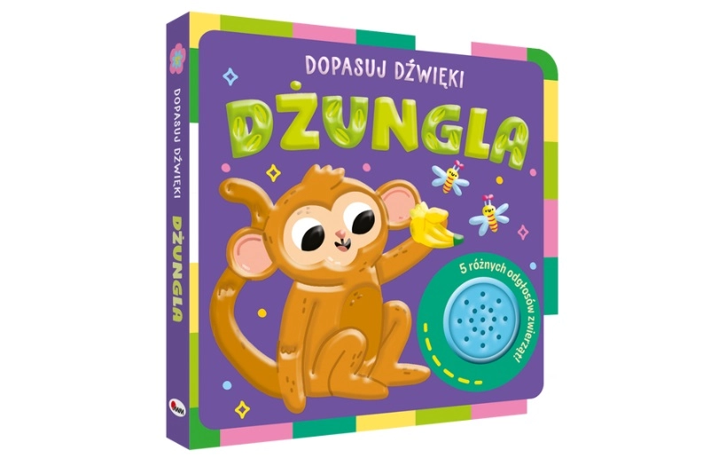 Dopasuj zvuky: Džungle – zvuková knížka s tlačítkem