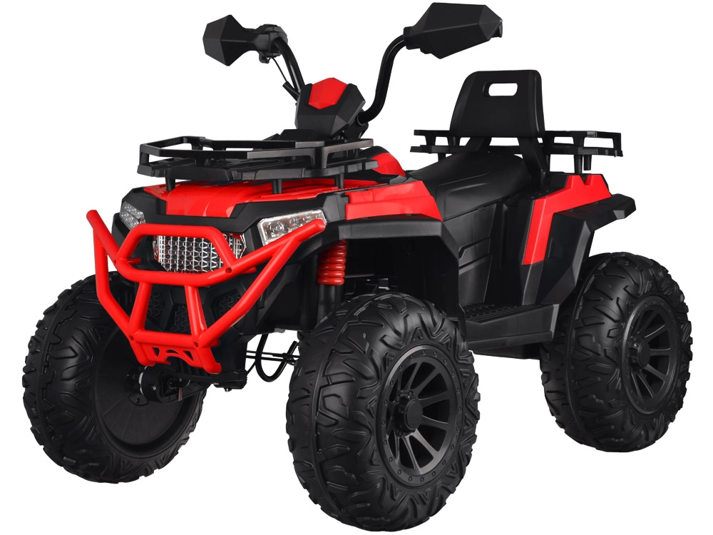 Levně Mamido elektrická čtyřkolka 4x4 s plynovým tlumičem v rukojeti červená