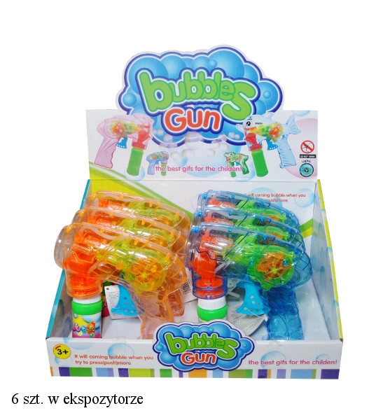 Pistole na mýdlové bubliny se světlem