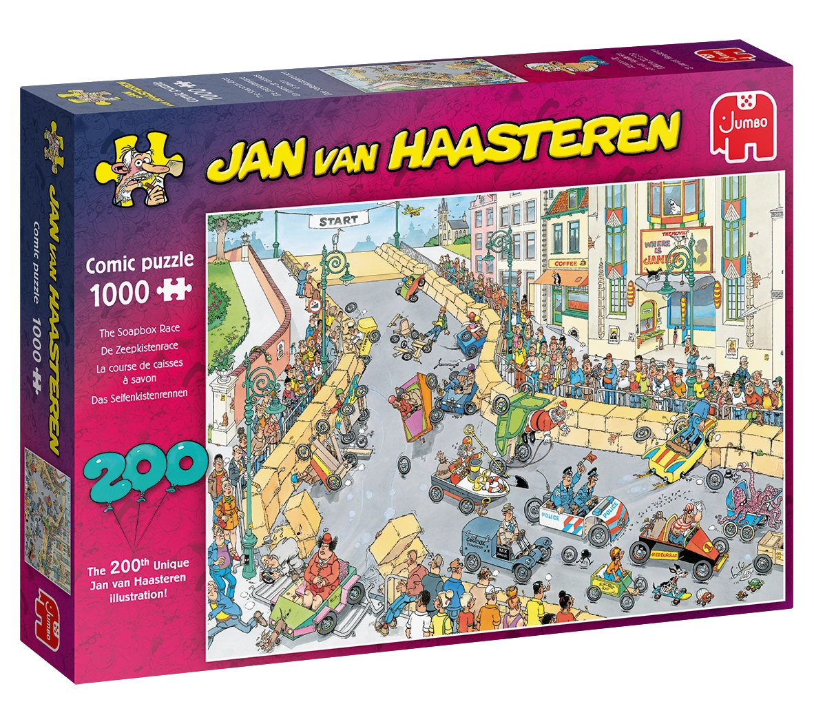 JUMBO Puzzle JvH Závod minikár 1000 dílků