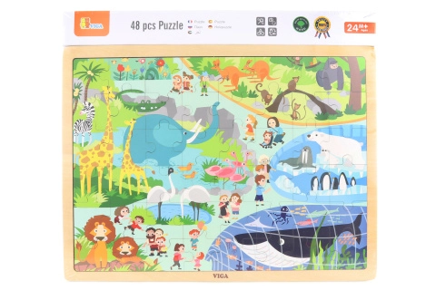 Viga na podložce ZOO 48 dílků