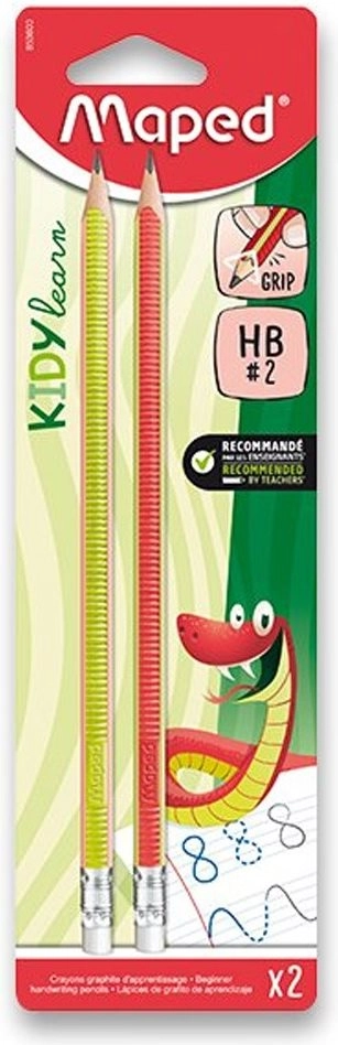 Grafitová tužka Maped Kidy Learn Grip 2 ks, tvrdost HB Maped