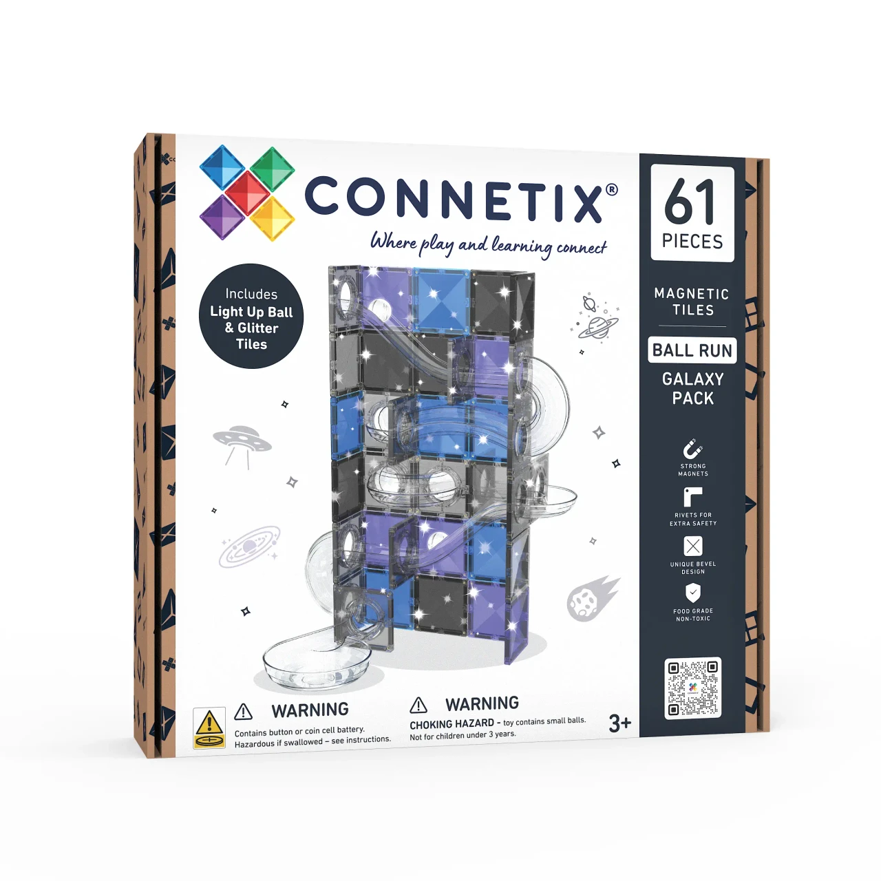 Connetix kuličková dráha Galaxy 61 dílků