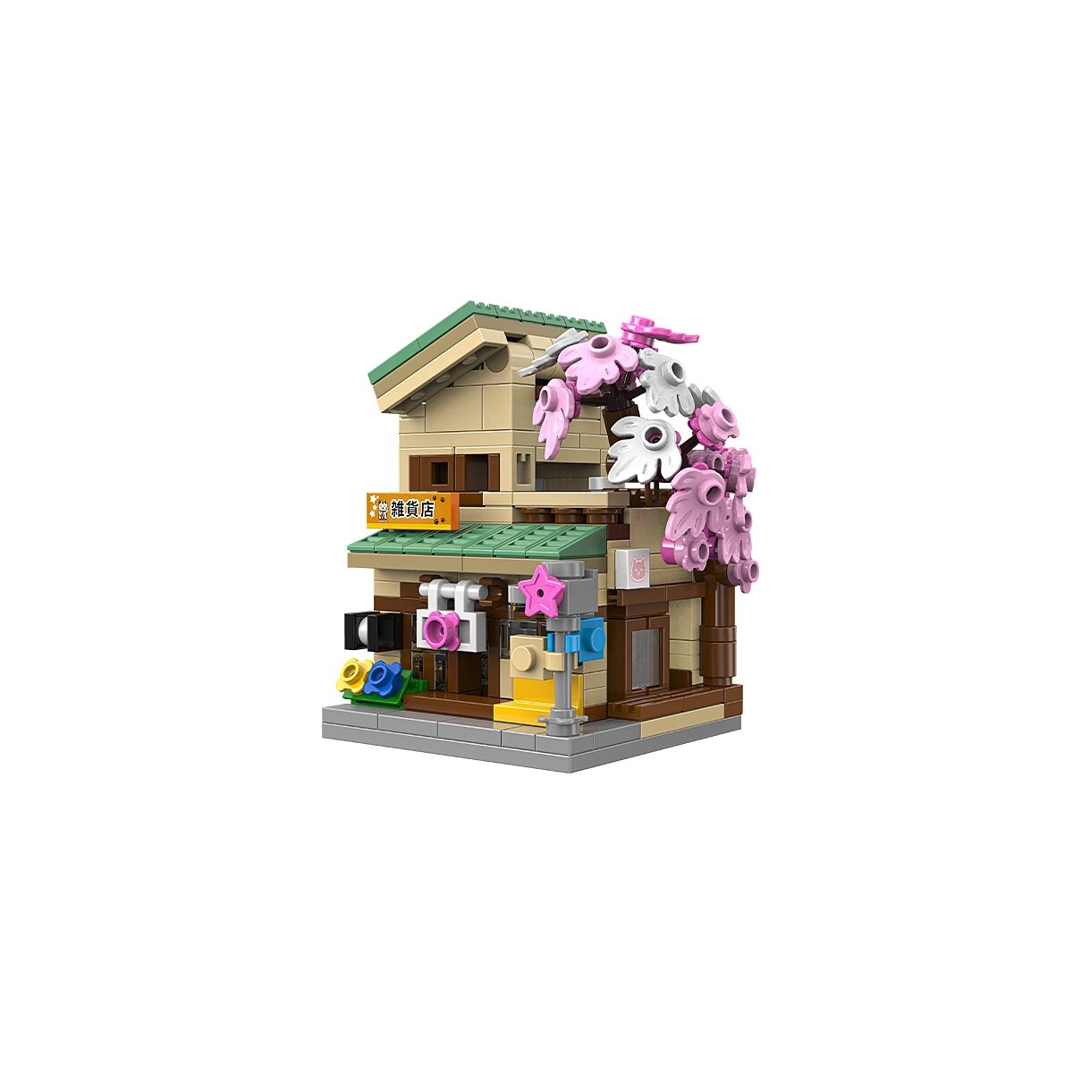 CaDA Mini Kitty's obchod s potravinami 1:65 ze stavebnice
